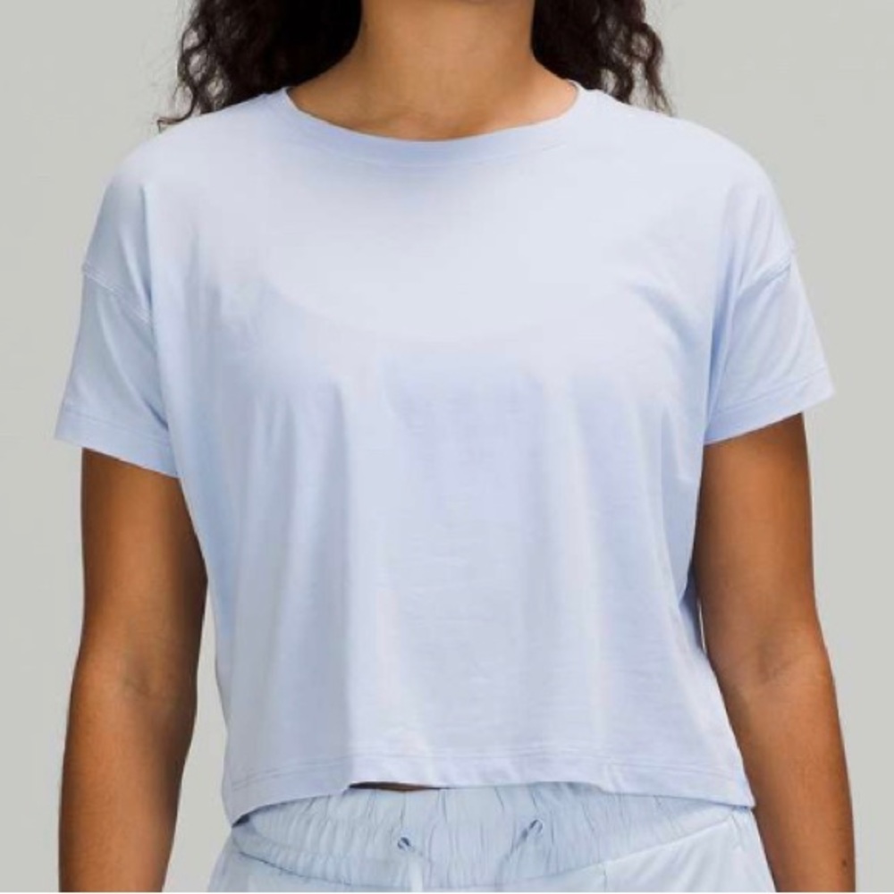 Blue Linen Lululemon Cates Tee
